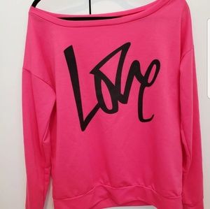 Neon Pink Slouchy Sweatshirt